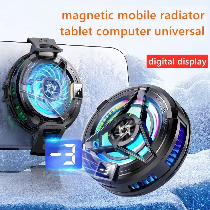 New SL17 Magnetic Display Phones Cooler Back-Clip 2 in 1 Game Cooler Semiconductor Fast Phone Cooling Fan for IOS Android Phone