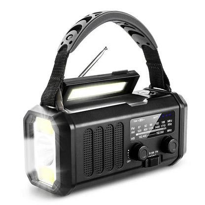10000Mah Emergency Radio E30 FM Radio Solar Hand Crank AM/NOAA LED Dual USB Rechargeable Portable SOS Alarm Power Bank
