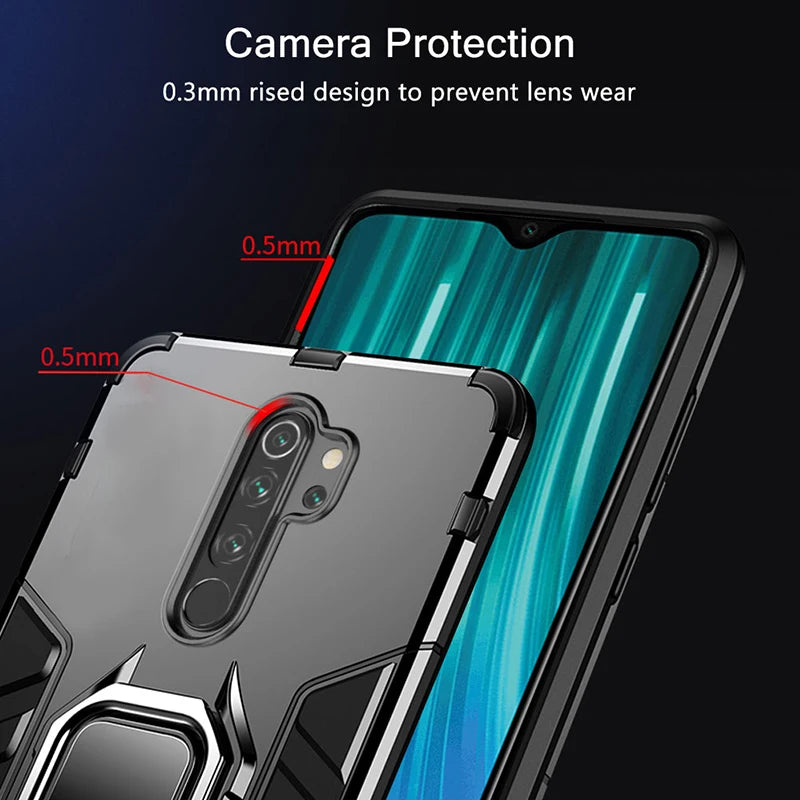 KEYSION Shockproof Case for Redmi Note 10 10 Pro Max 9S 8 8A 7 7A 8T K20 K40 Back Phone Cover for  Mi 9T A2 A3 9SE Mi 11