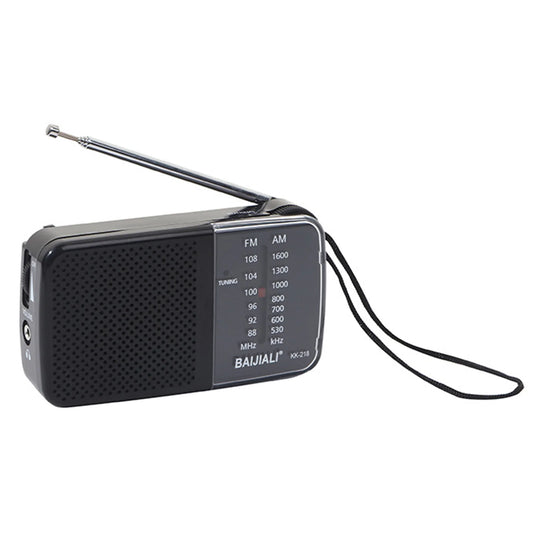 Pocket Radio AM FM Radio Telescopic Antenna Full-Wave Band Radio AA Battery Powered Portable Radio Built-In Speaker for Home
